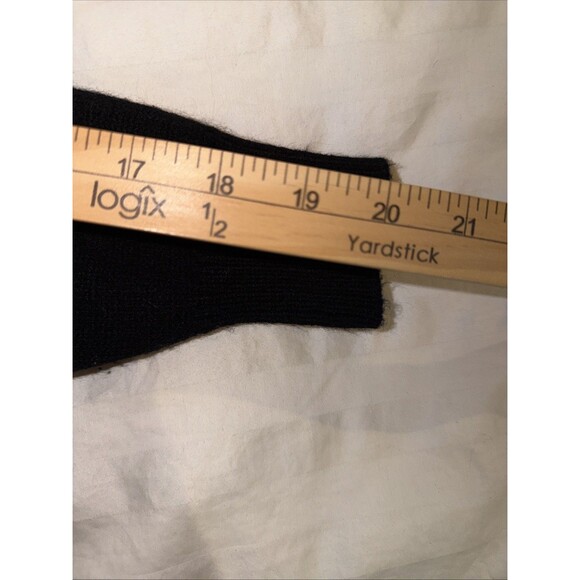 Vintage Plain Jane Sweater Dress Black Gold Buttons Cable Knit 80s 90s Classic M - Picture 14 of 14